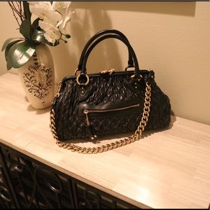 Mark Jacobs Quilted Large Leather Stan Satchel Bag